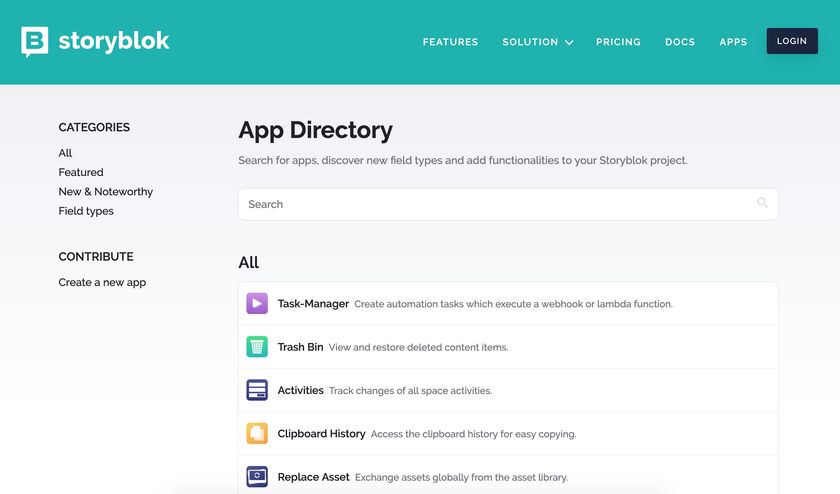 Storyblok App Store