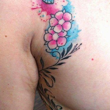 Brustkrebstattoo-Tag 2017, Tätowiererin: Anna Bube, Anna Ironheart, Bebra