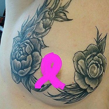 Brustkrebstattoo-Tag 2017, Tätowiererin: Nadja Jeske, Crazy Skin Art, Viernheim