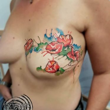 Brustkrebstattoo-Tag 2017, Tätowierer: Jan Hartmann, Artcore Tattoo, Minden