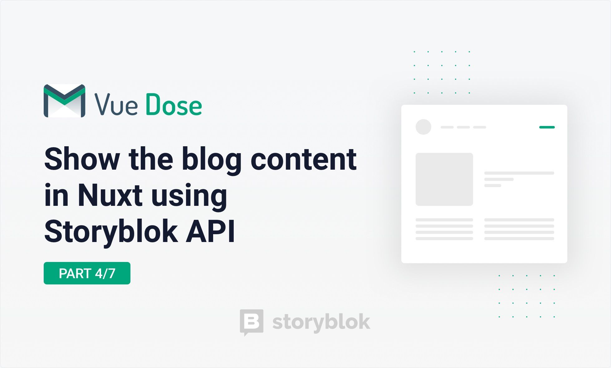 Show The Blog Content In Nuxt Using Storyblok Api Storyblok