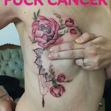 Brustkrebstattoo-Tag 2017, Tätowiererin: Moni Scharnagl, Moni Tattoo Artist, Störnstein
